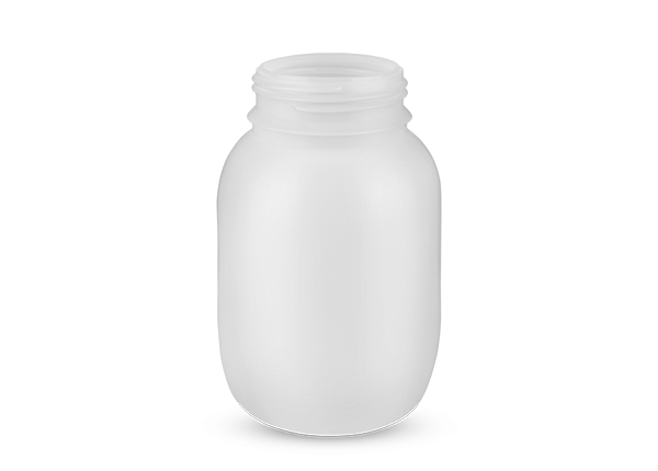 Bottle 500ml in HDPE or Multiplayer, neck 63mm, Natural color